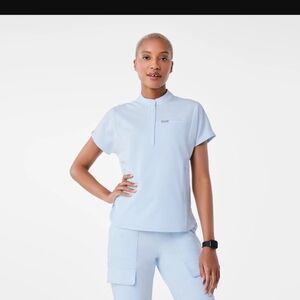 Open Skies Montex - Mock Neck Scrub Top